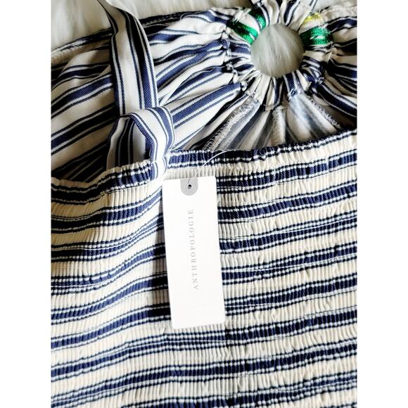 Anthropologie Tiny Avril Embroidered Striped Knit Halter - New - Large - Picture 8 of 9